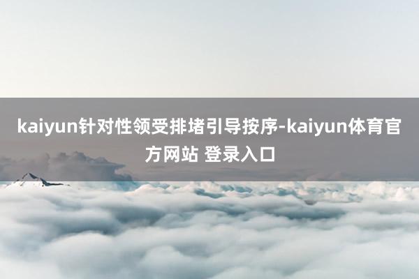 kaiyun针对性领受排堵引导按序-kaiyun体育官方网站 登录入口