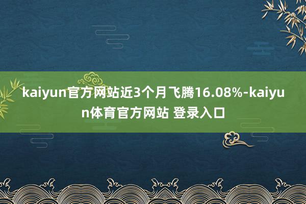 kaiyun官方网站近3个月飞腾16.08%-kaiyun体育官方网站 登录入口